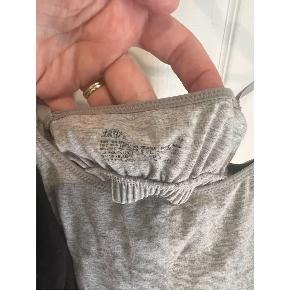 2 Nursing Bra Tank Tops Gray and Black small - Picture 4 of 7